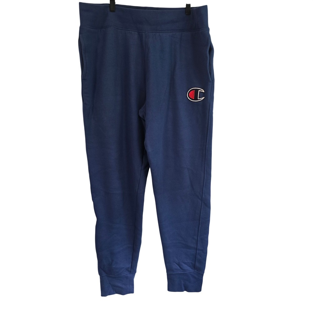 Champion Mens XL Navy Blue Reverse Weave Jogger Sweatpants Athletic Pants